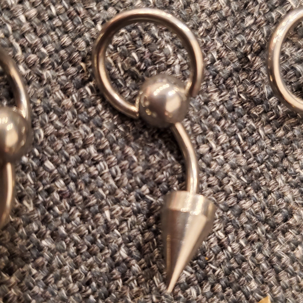 Surgical Steel Curved Spike And Hoop Belly Button Ring